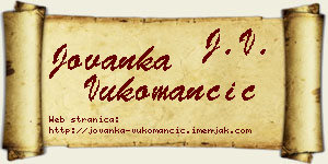 Jovanka Vukomančić vizit kartica